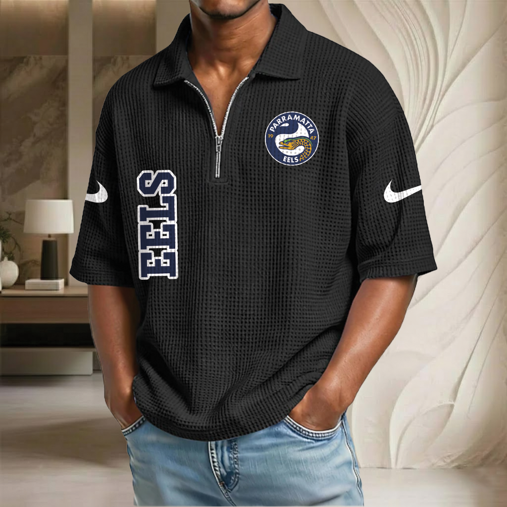 NRL x PE Waffle Half-Zip Polo Shirt HLP HLPHUONG