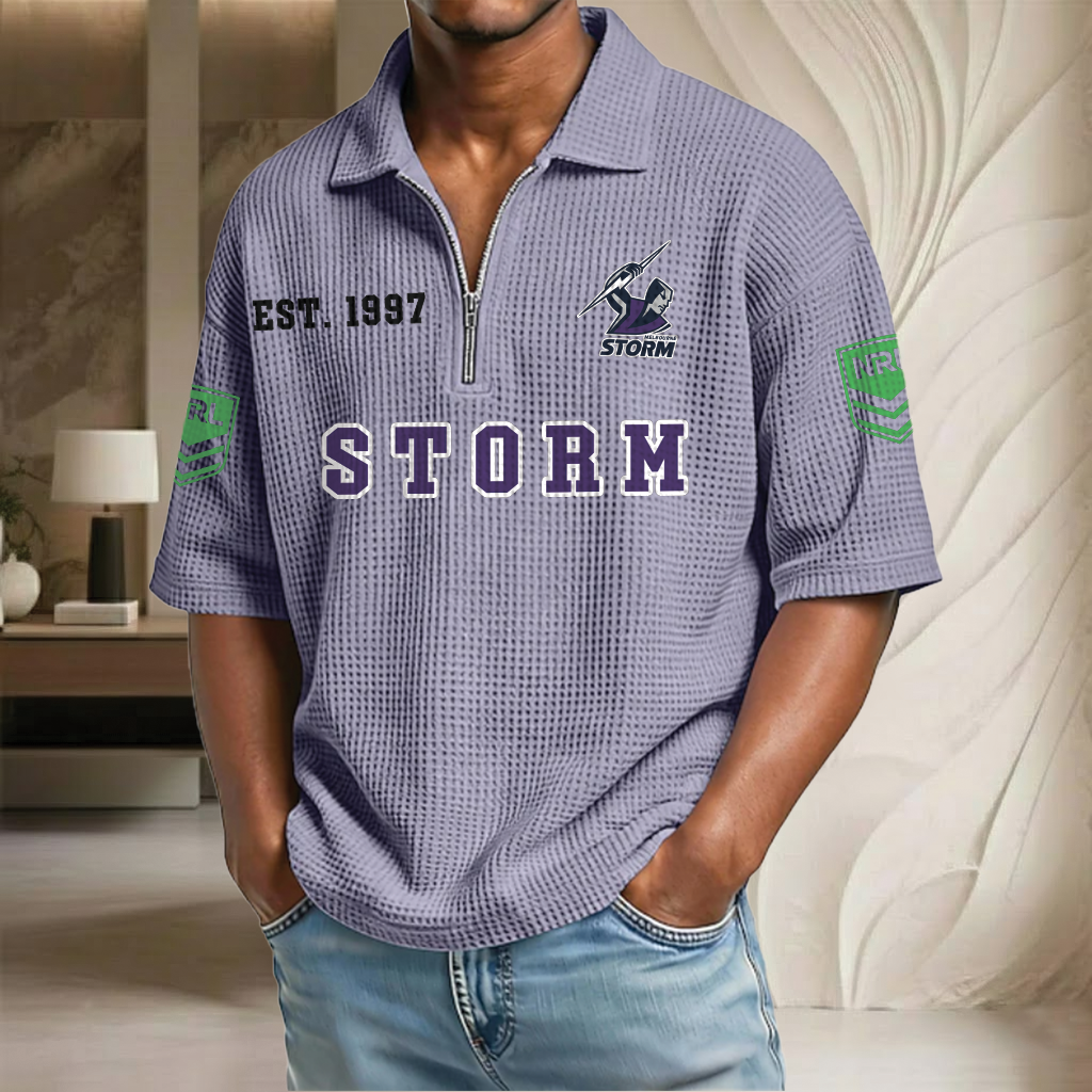 NRL x SM EST Waffle Half-Zip Polo Shirt HLP HLPHUONG