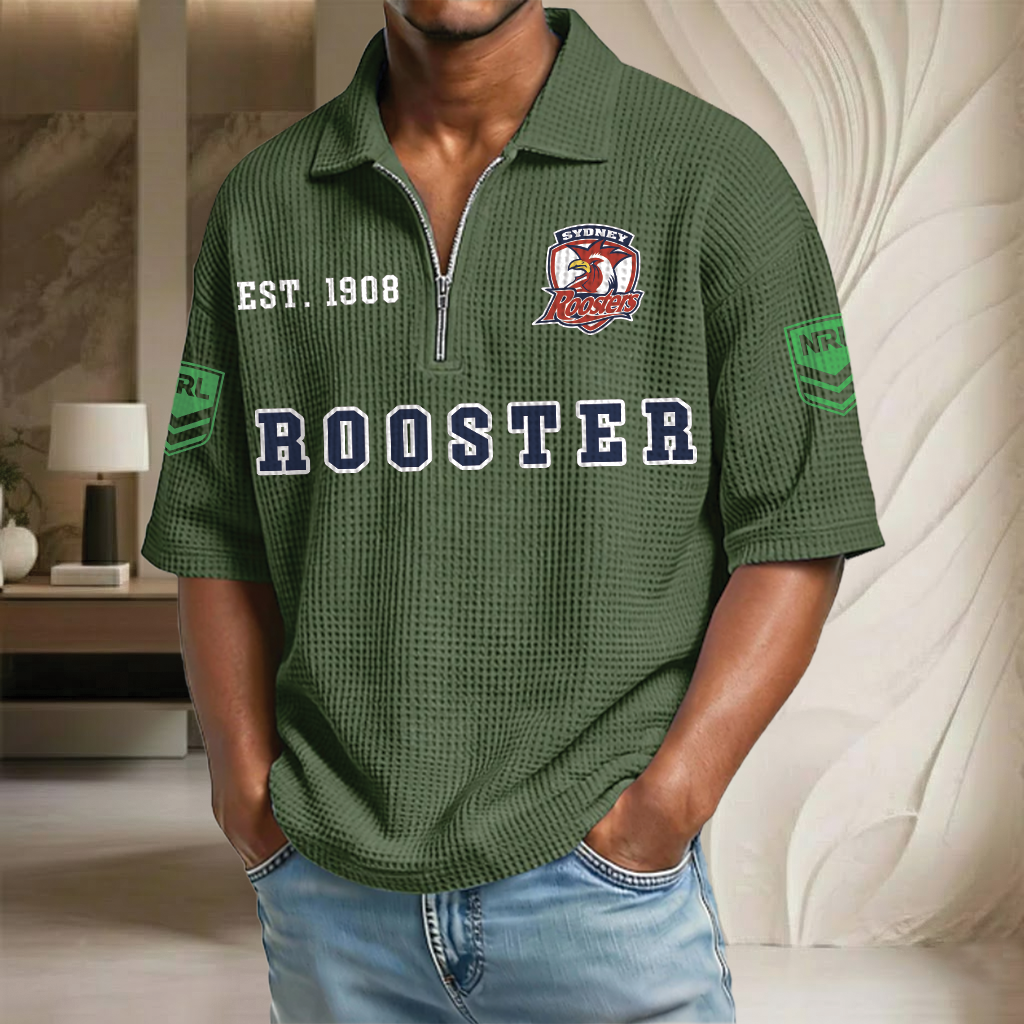NRL x SR EST Waffle Half-Zip Polo Shirt HLP HLPHUONG