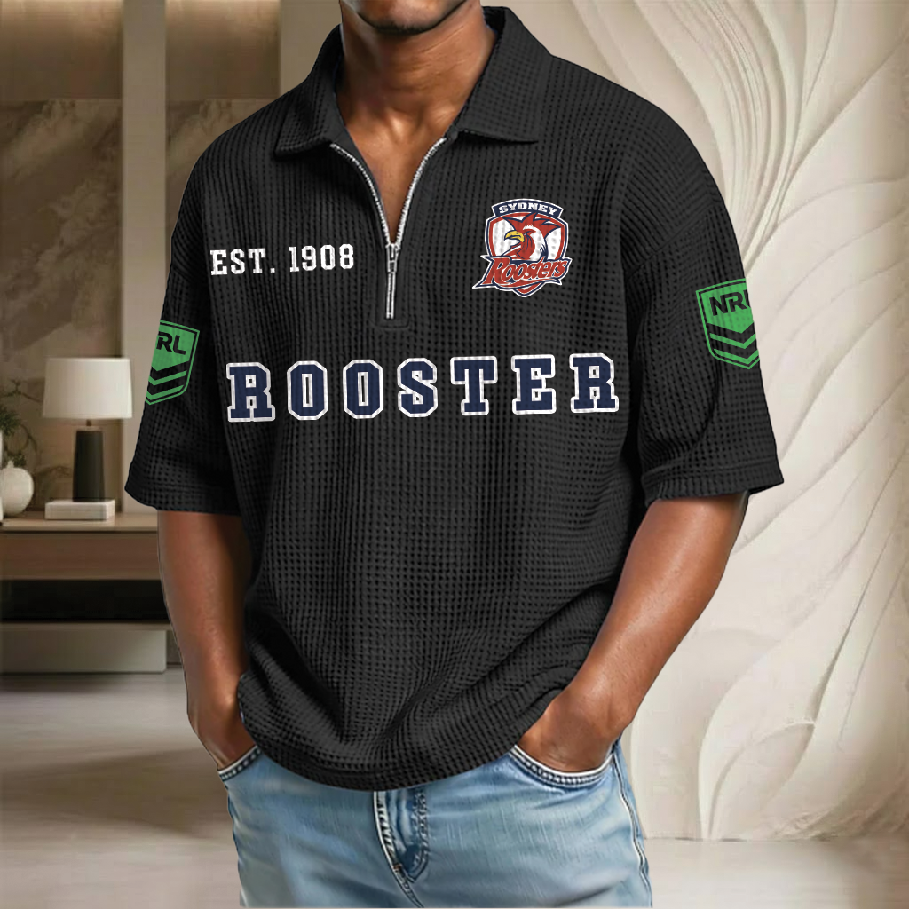 NRL x SR EST Waffle Half-Zip Polo Shirt HLP HLPHUONG