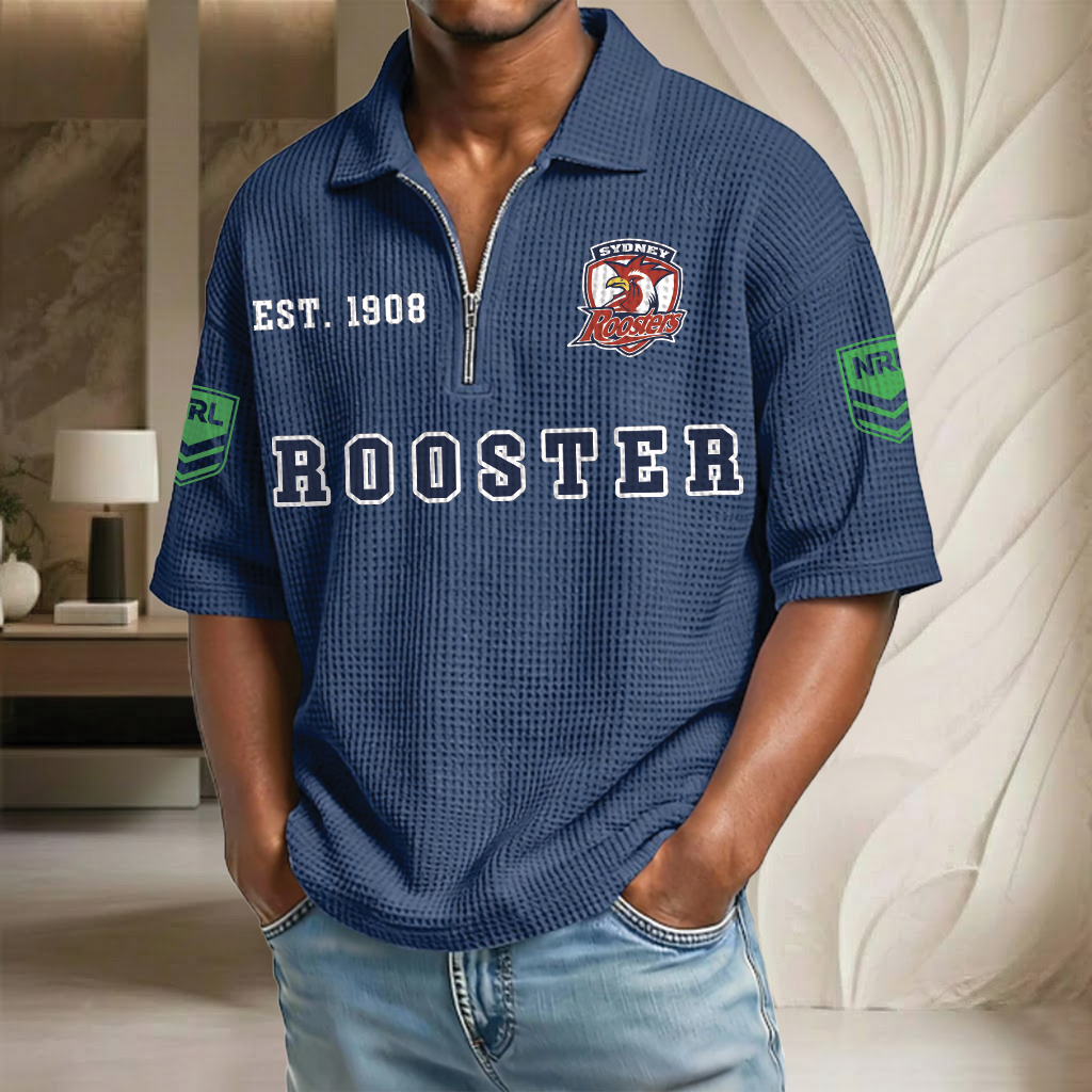 NRL x SR EST Waffle Half-Zip Polo Shirt HLP HLPHUONG