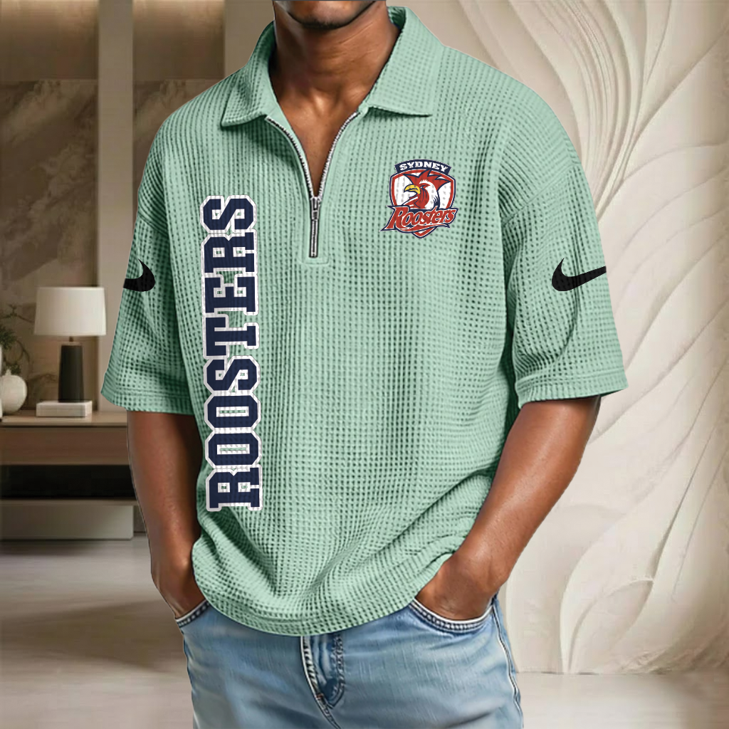 NRL x SR Waffle Half-Zip Polo Shirt HLP HLPHUONG