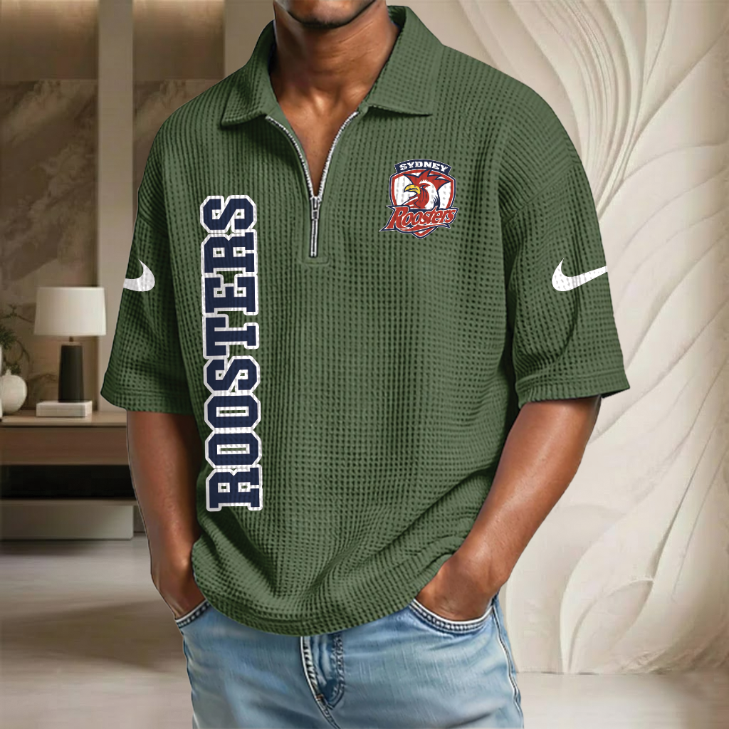 NRL x SR Waffle Half-Zip Polo Shirt HLP HLPHUONG