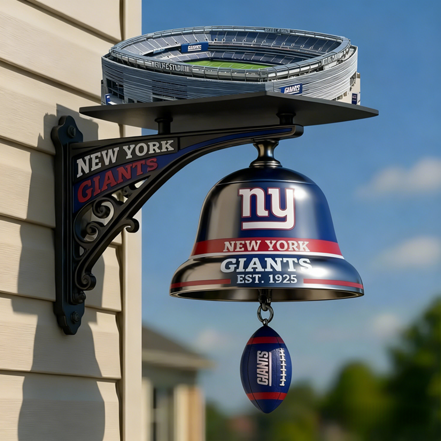 NYG X NFL Football Team Home Stadium-Themed Vintage Wall-Mounted Doorbell NAK NHT