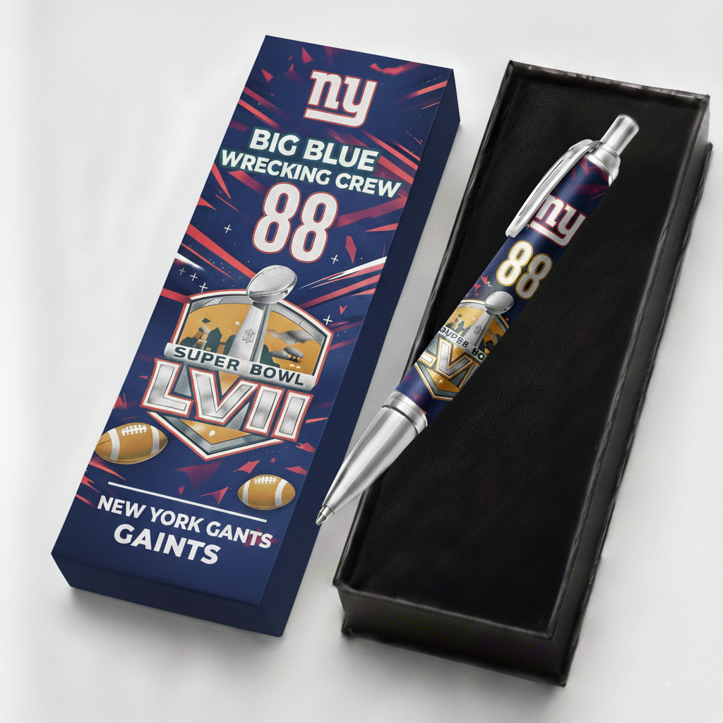 NYG x NFL Premium Crystal Ballpoint Pen HY NAK CTKT