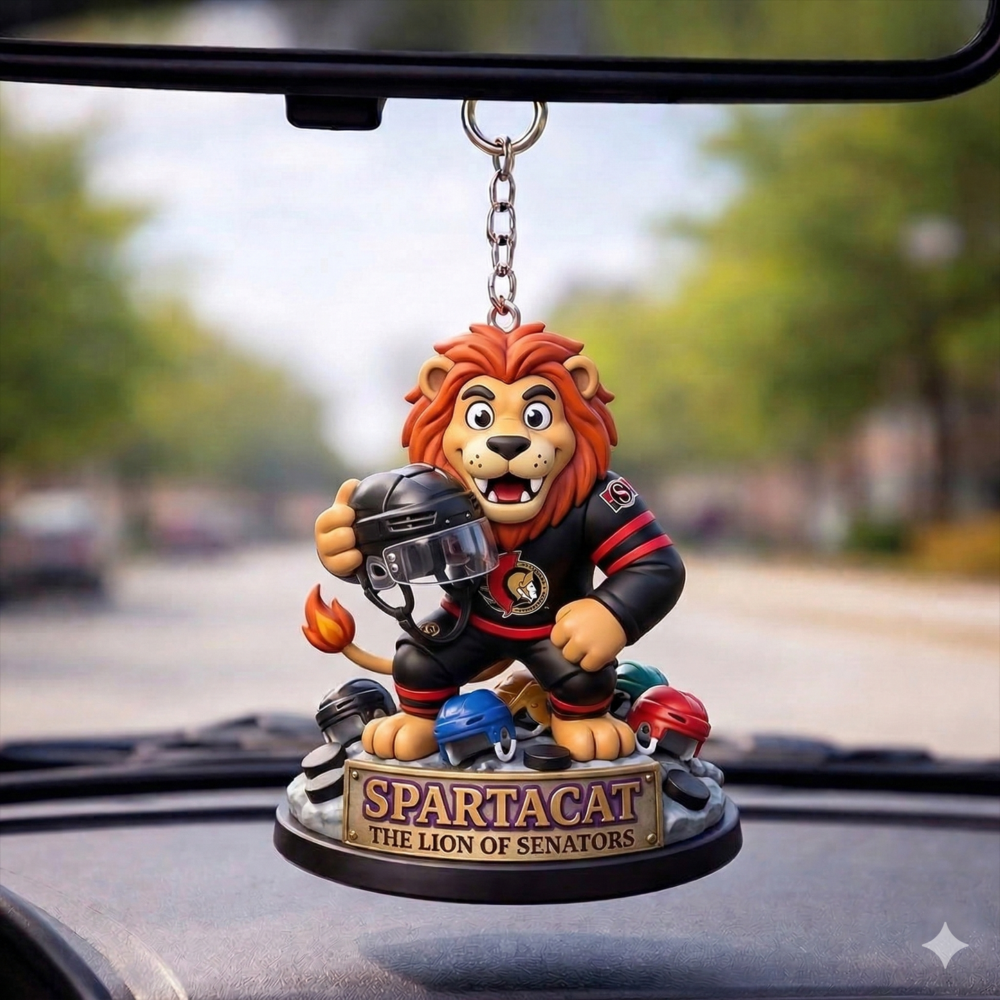 OS x NHL Guardian Mascot Car Decor NAK TTT