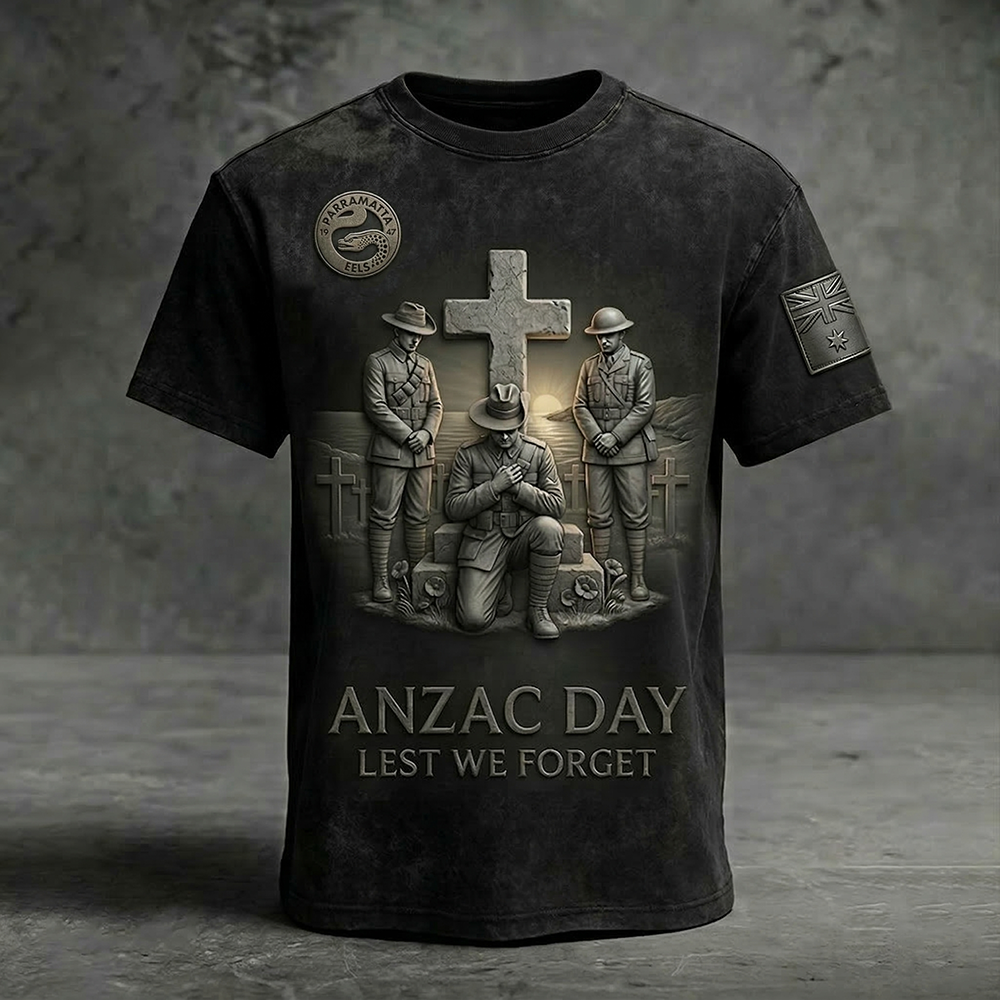 PE _ NRL ANZAC Day Commemorative T-Shirt - Lest We Forget Edition NAK TTT