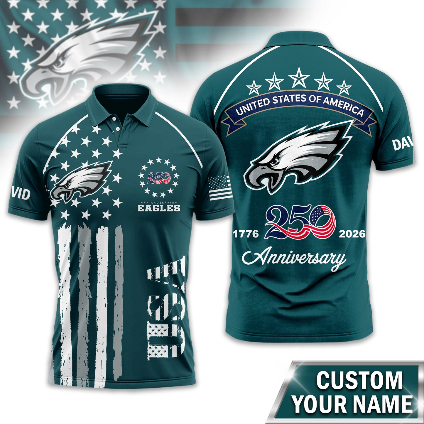 PE Premium NFL American Semiquincentennial Polo Shirt DDT NTL