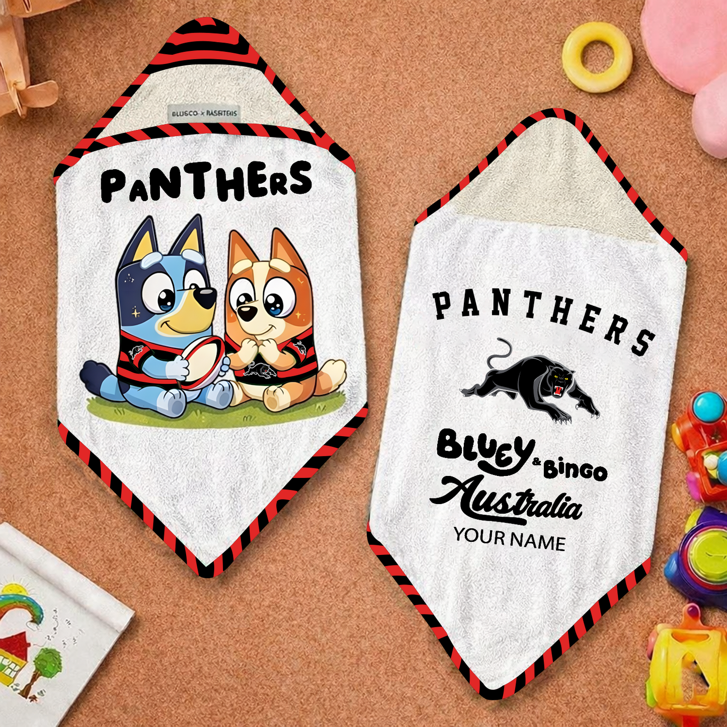 PEN x NRL Cute Baby Bath Hooded Towel NAK NHT