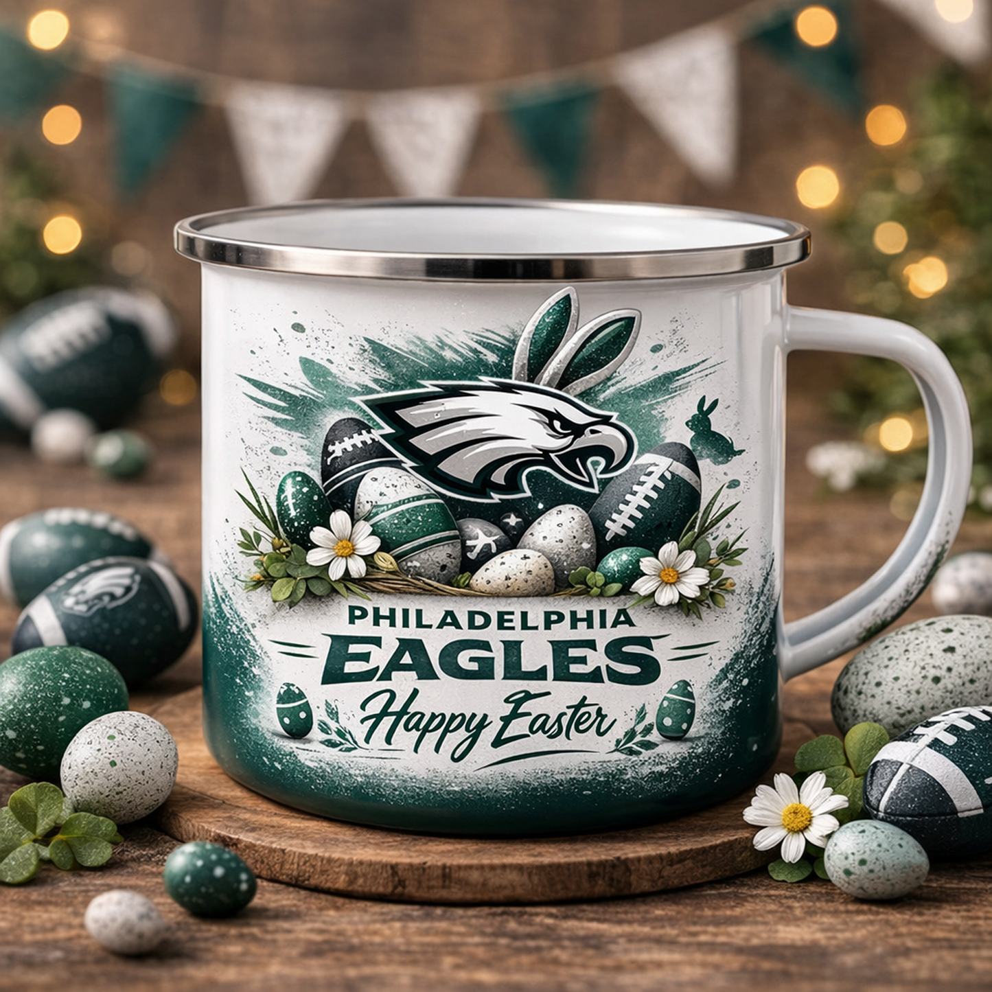 PHI X NFL Easter-themed enamel mug NAK NHT