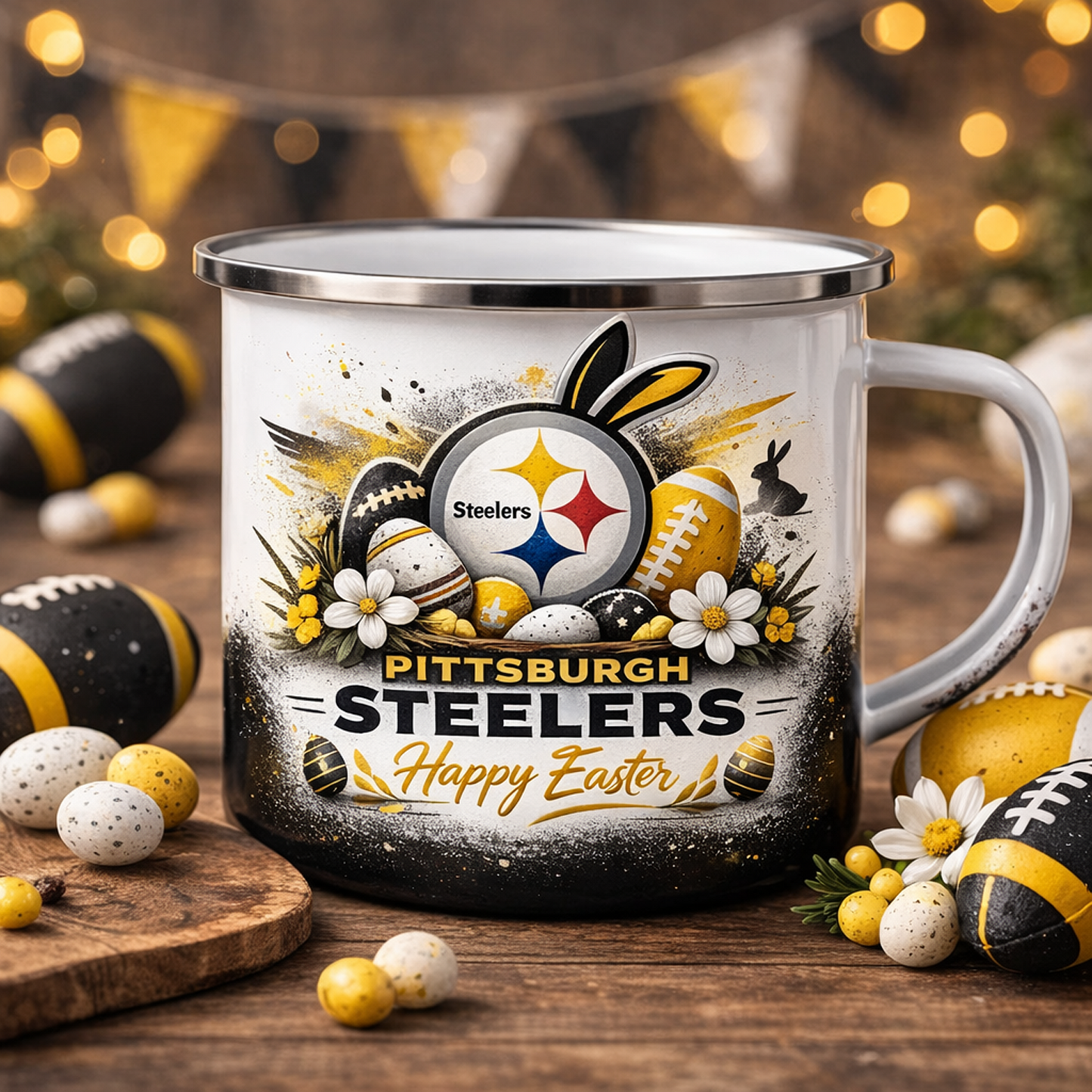 PIT X NFL Easter-themed enamel mug NAK NHT