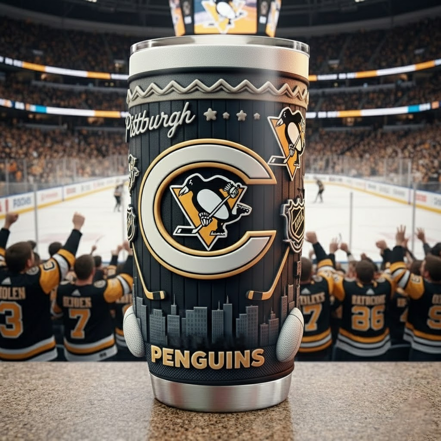 PIT X NHL mascot-shaped thermal mug NAK NHT
