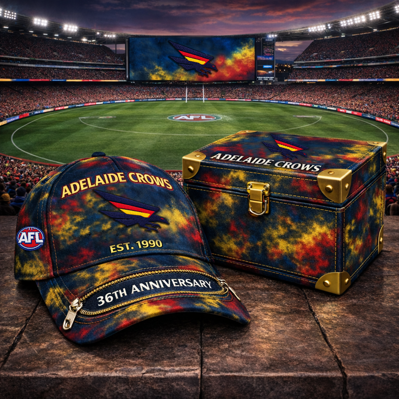 Premium AFL AC Anniversary Tie-Dye Heritage Zipper Cap V9 NMD TTV