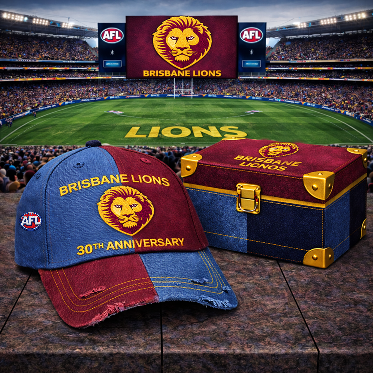 Premium AFL BL Anniversary Vintage Two-Tone Distressed Cap V11 NMD TTV