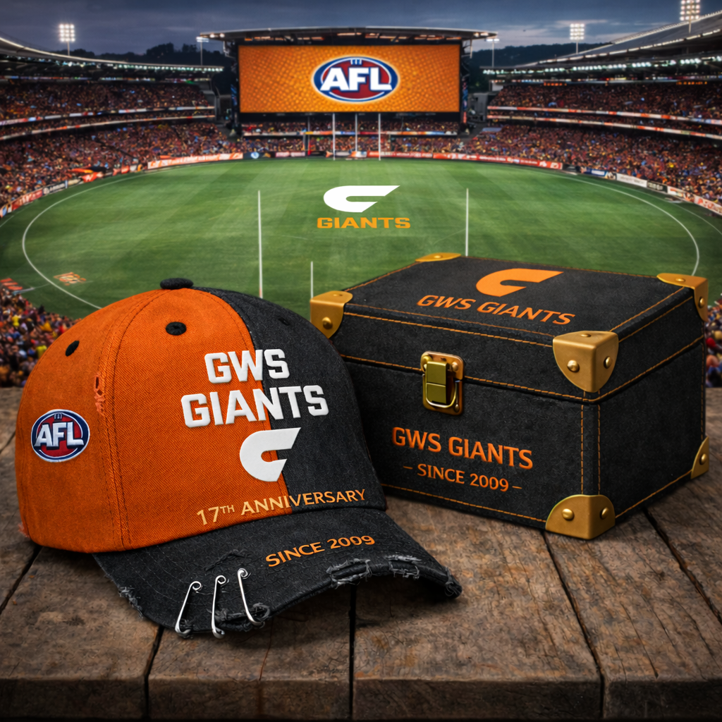Premium AFL GG Anniversary Vintage Crackle Hat V7 NMD TTV