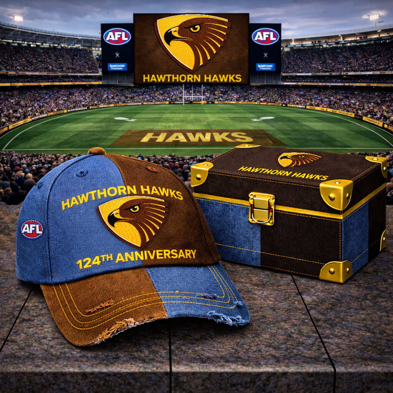 Premium AFL HH Anniversary Vintage Two-Tone Distressed Cap V11 NMD TTV