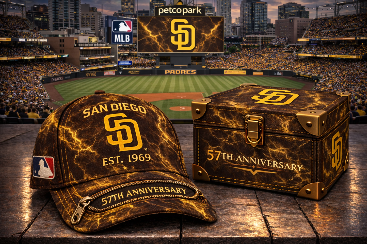 Premium MLB SDP Anniversary Tie-Dye Heritage Zipper Cap V9 NMD CTKT