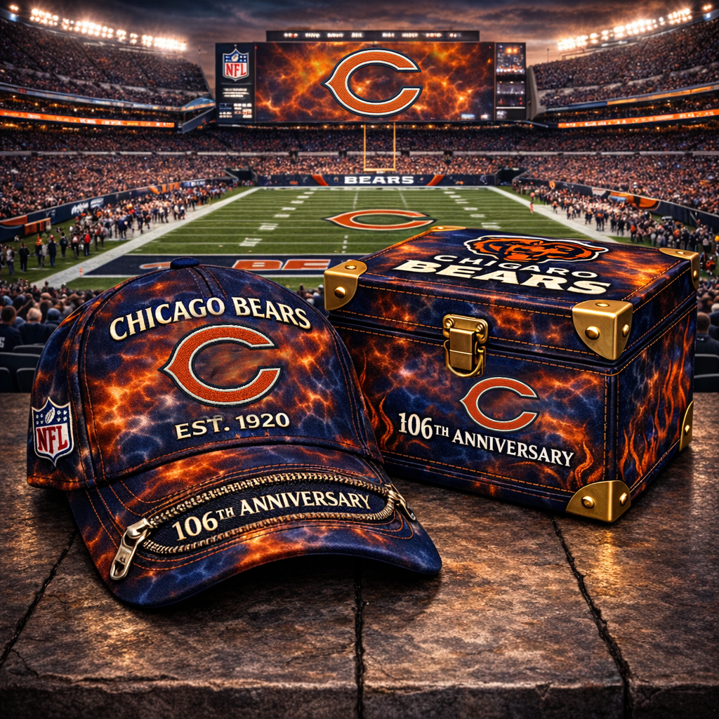 Premium NFL CHI Anniversary Tie-Dye Heritage Zipper Cap V9 NMD CTKT