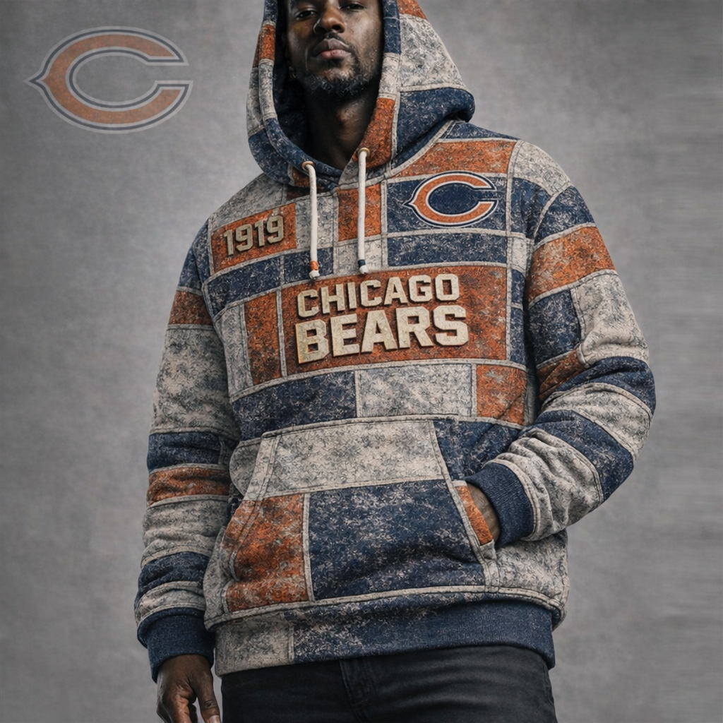 Premium NFL CHI Vintage Patchwork Hoodie V2 NMD CTKT