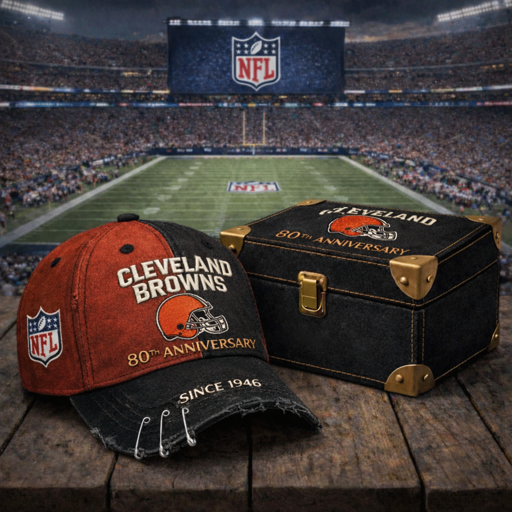 Premium NFL CLE Anniversary Vintage Crackle Hat V7 NMD CTKT