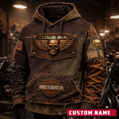 Premium NFL CLE x HDS Vintage Hoodie V1 NMD TTV