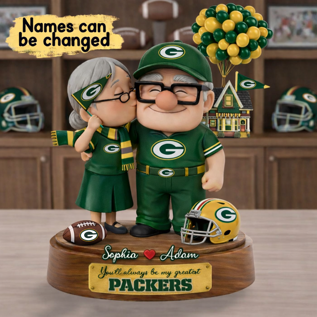 Premium NFL GBP x Ups Personalized Couple Name Acrylic Plaque V1 NMD CTKT
