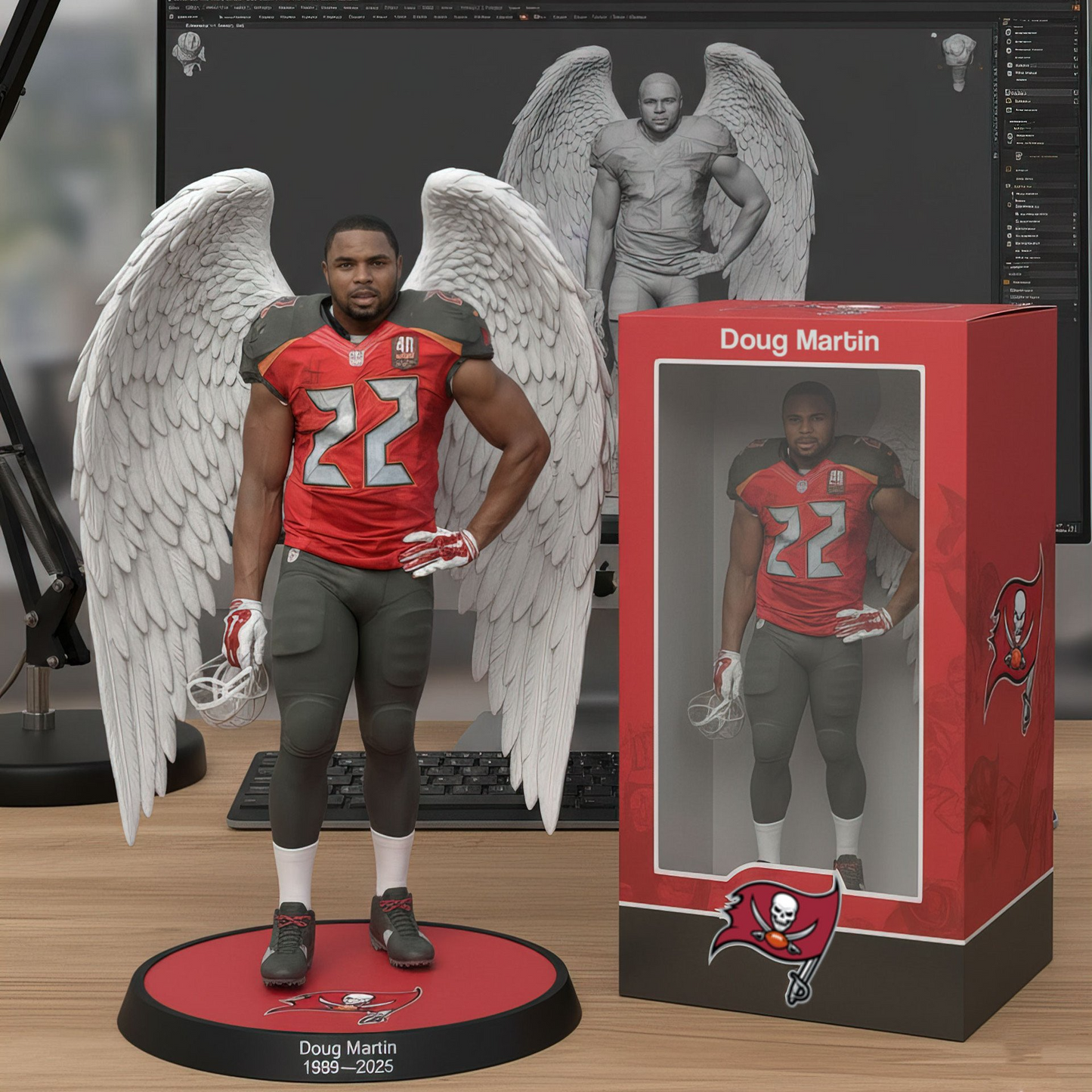 Premium NFL In Memory Of Doug Martin Acrylic Plaque  V1 NMD TTV