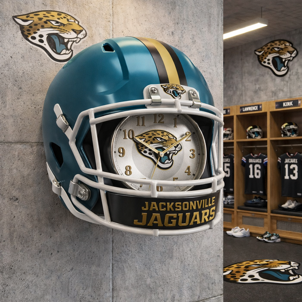 Premium NFL JAC Helmet Wall Clock V2 NMD TTV