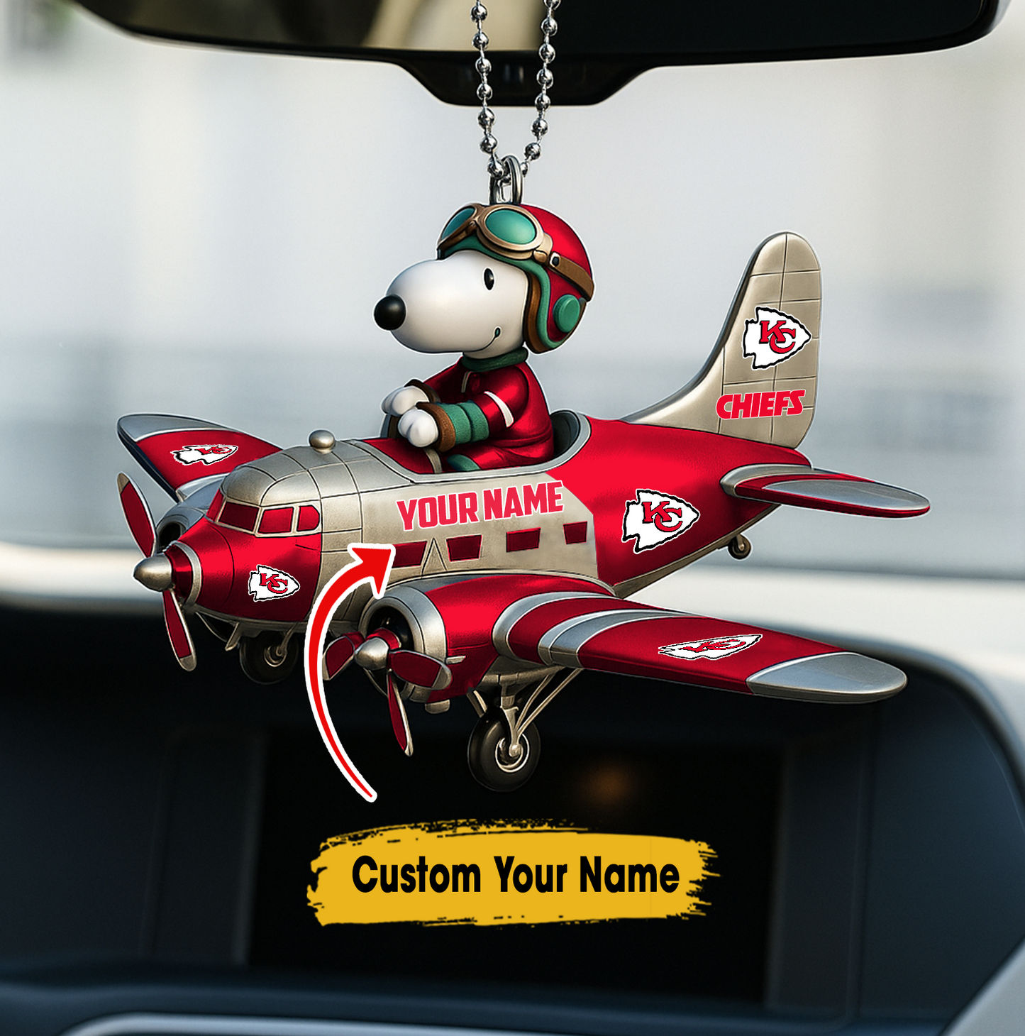 Premium NFL KCC x SNP Your Name Car Ornament V2 NAK TTT