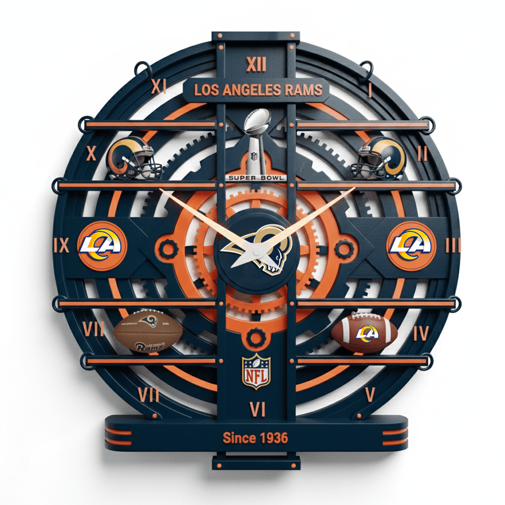 Premium NFL LAR Arcylic Wall Clock V1 NMD TTV