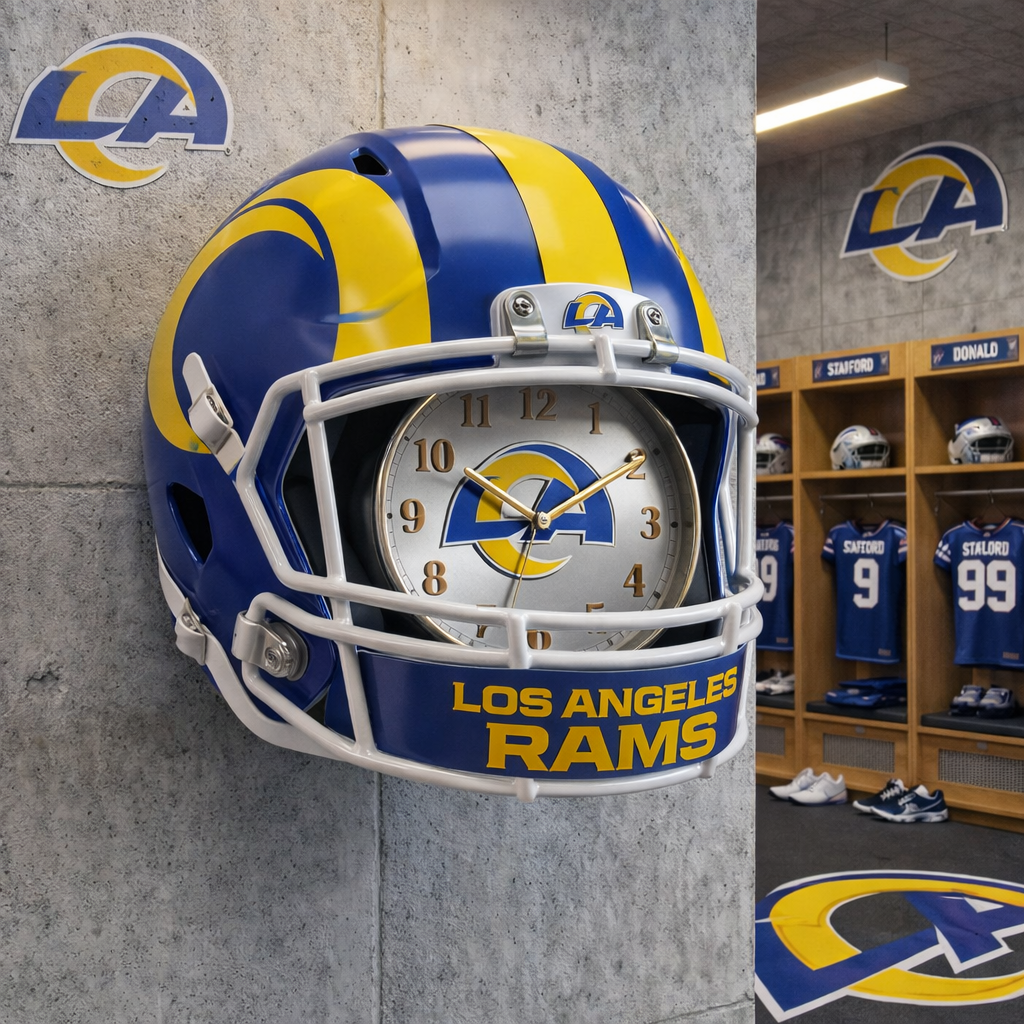 Premium NFL LAR Helmet Wall Clock V2 NMD TTV