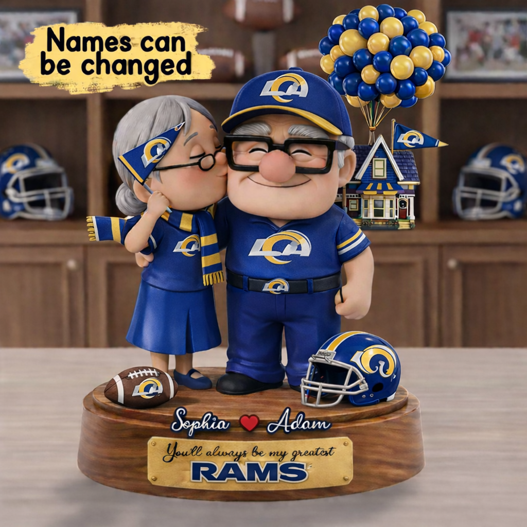 Premium NFL LAR x Ups Personalized Couple Name Acrylic Plaque V1 NMD CTKT
