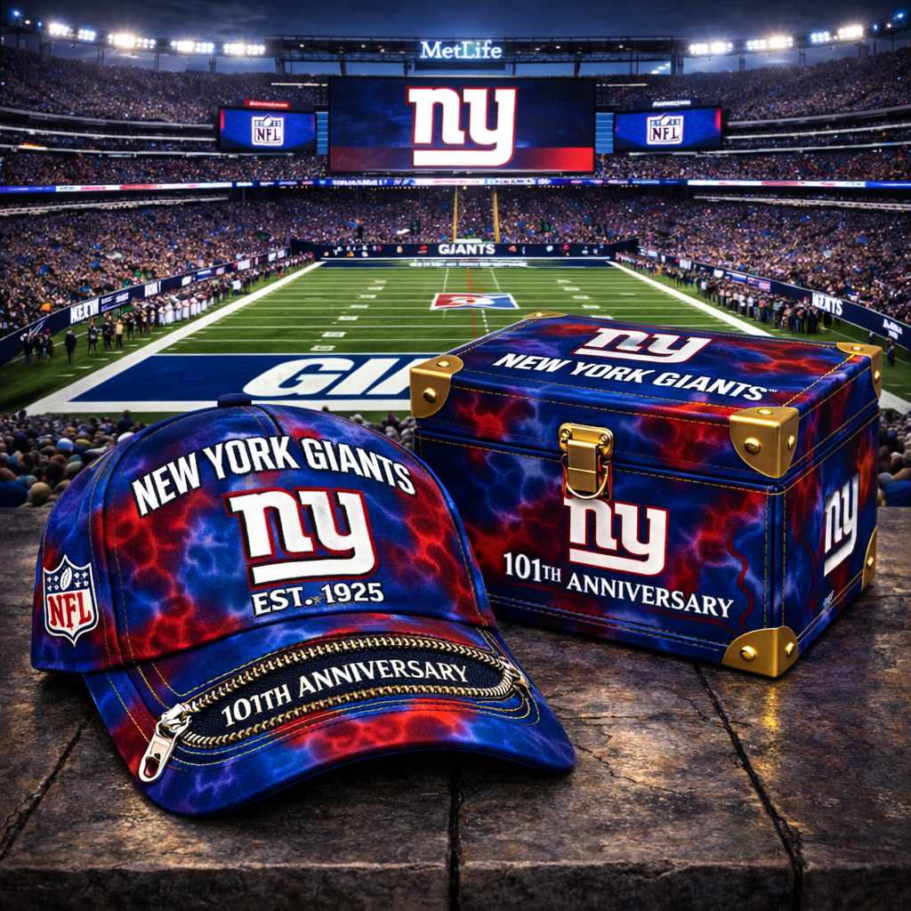 Premium NFL NYG Anniversary Tie-Dye Heritage Zipper Cap V9 NMD CTKT