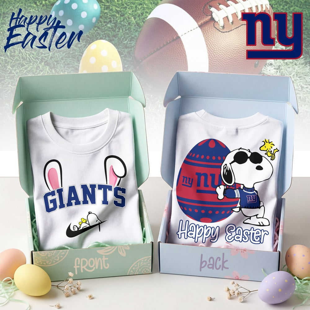 Premium NFL NYG Happy Snoopy Easter T-shirt V1 NMD TTV