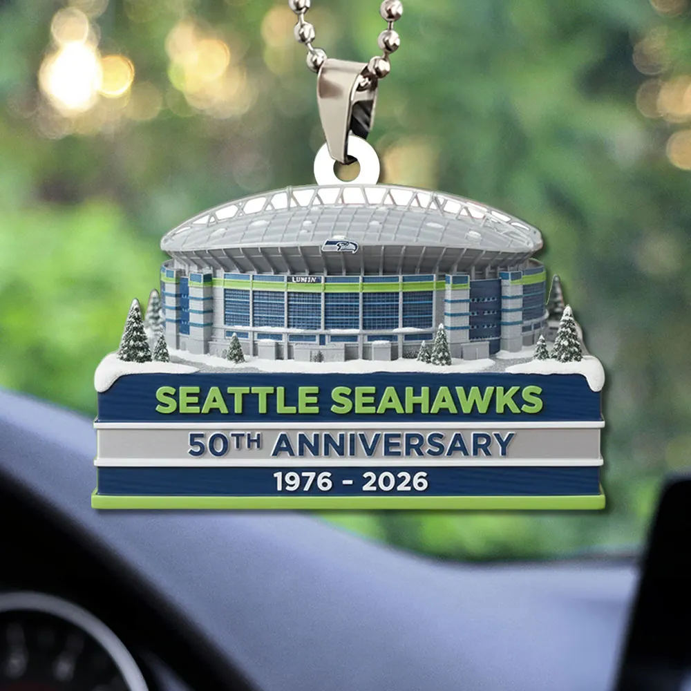 Premium NFL SEA 2025 NFC West Champions Acrylic Car Ornament V1 NMD 070125 TTV
