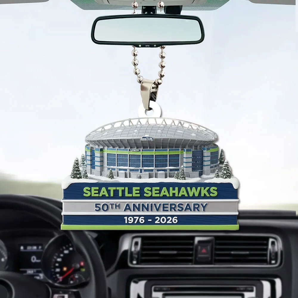 Premium NFL SEA 2025 NFC West Champions Acrylic Car Ornament V1 NMD 070125 TTV