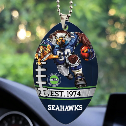 Premium NFL SEA 2025 NFC West Champions Acrylic Car Ornament V4 NMD 070125 TTV