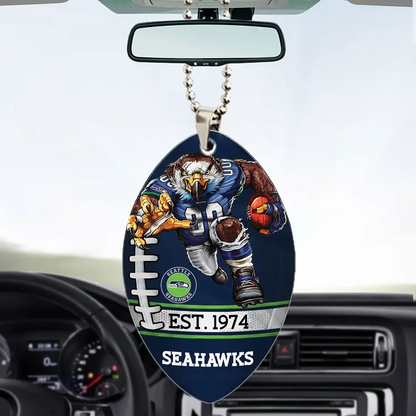 Premium NFL SEA 2025 NFC West Champions Acrylic Car Ornament V4 NMD 070125 TTV
