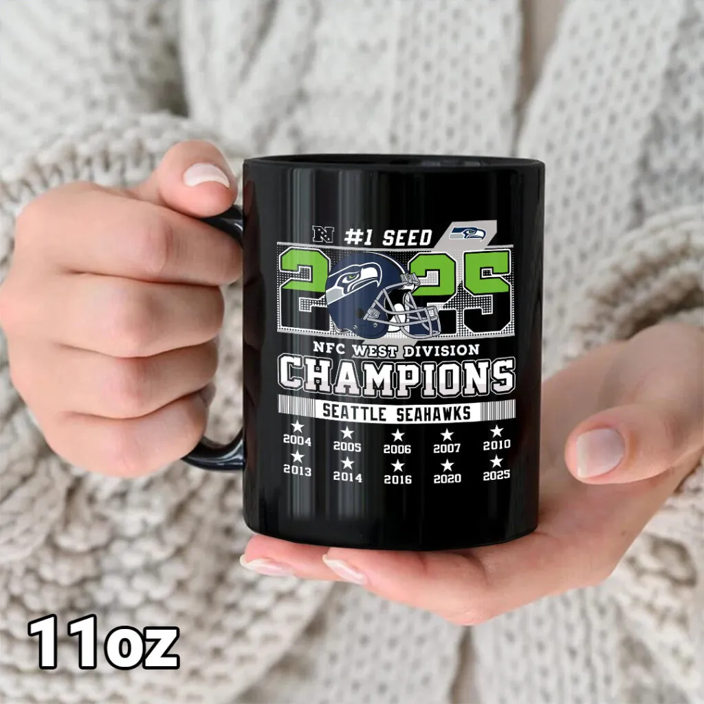 Premium NFL SEA 2025 NFC West Champions Ceramic Mug V1 NMD 070125 TTV
