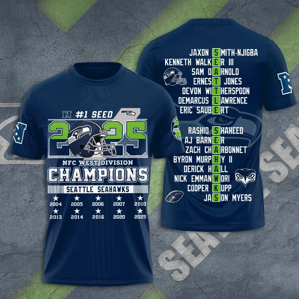 Premium NFL SEA 2025 NFC West Champions Shirt V10 NMD 070125 TTV