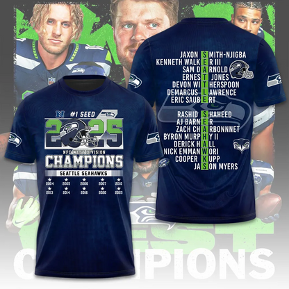 Premium NFL SEA 2025 NFC West Champions Shirt V7 NMD 070125 TTV