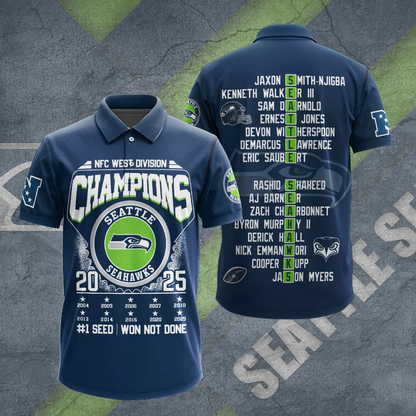 Premium NFL SEA 2025 NFC West Champions Shirt V9 NMD 070125 TTV