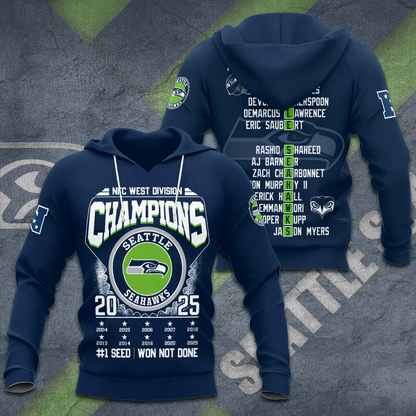 Premium NFL SEA 2025 NFC West Champions Shirt V9 NMD 070125 TTV