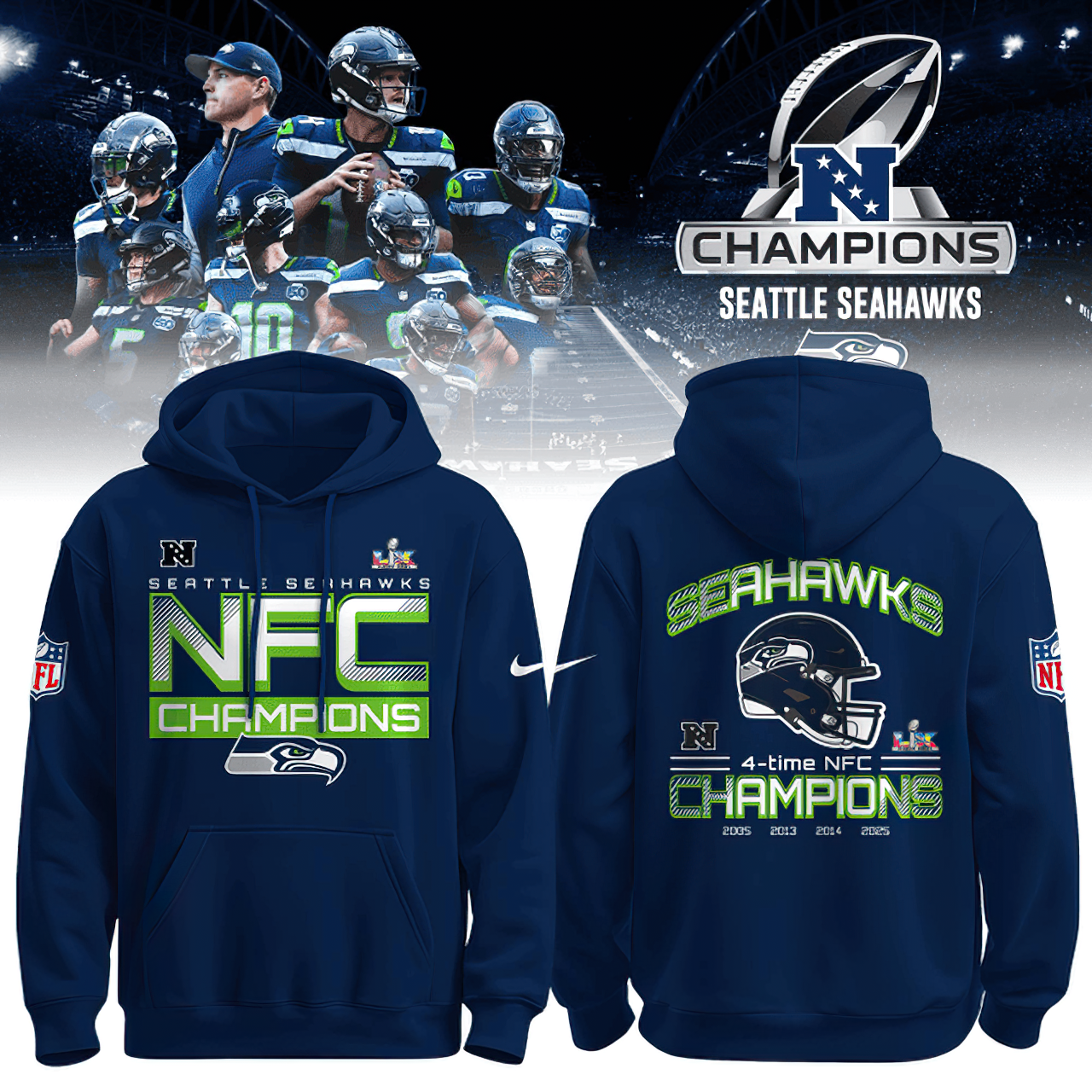 Premium NFL SEA Champions Hoodie V1 NMD TTV