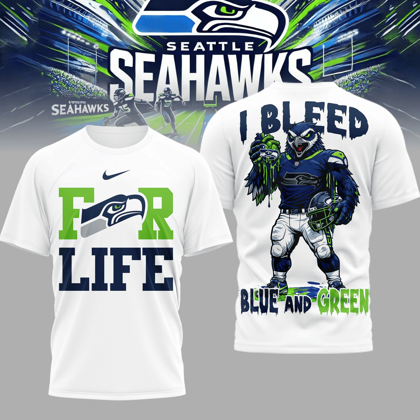 Premium NFL SEA Champions T-Shirt V3 NMD TTV