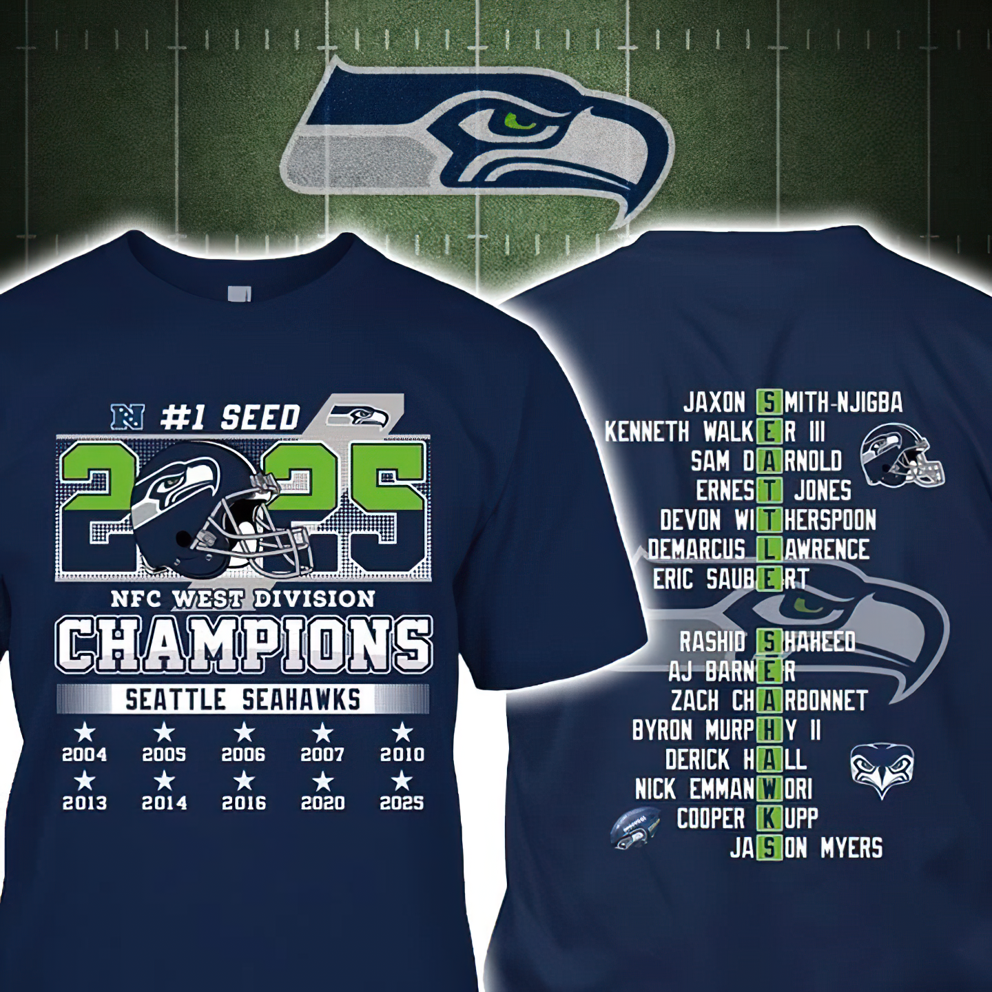 Premium NFL SEA Champions T-Shirt V5 NMD TTV