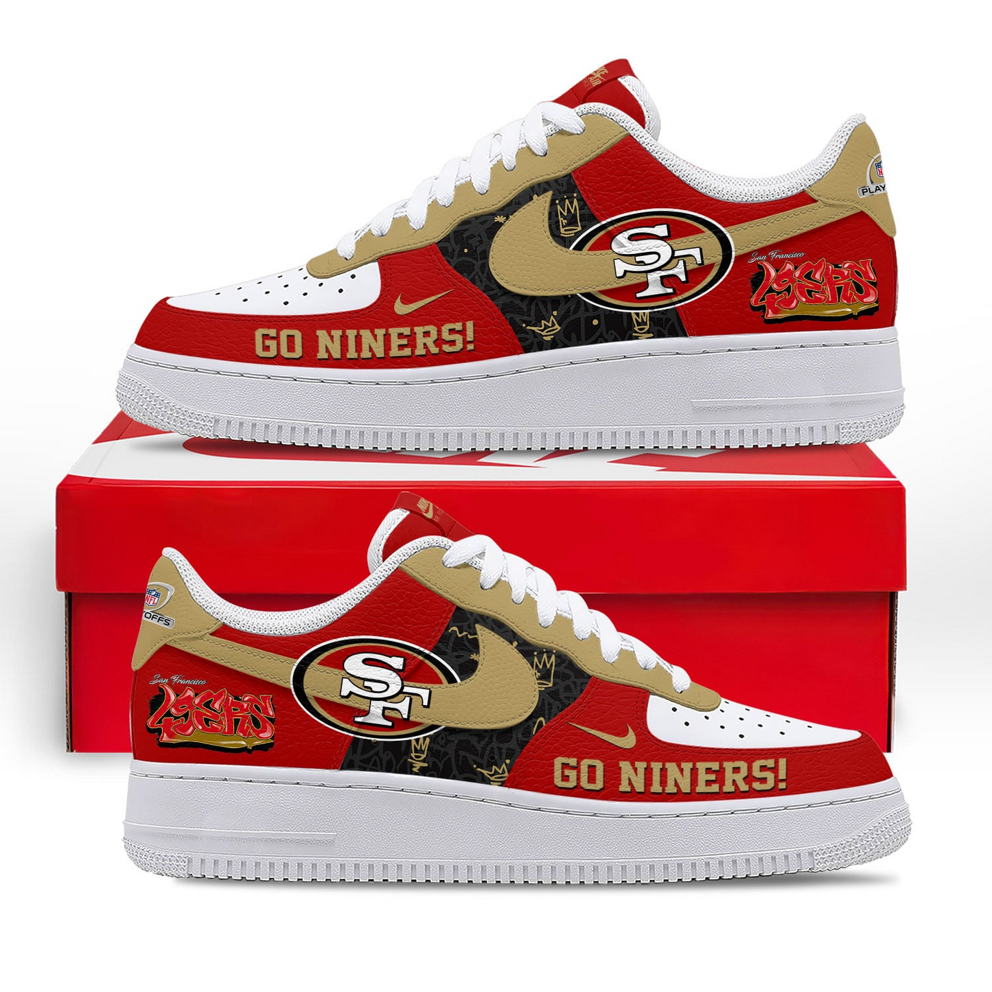 Premium NFL SF Playoffs 2025-26 AF1 Sneaker V1 NMD TTV