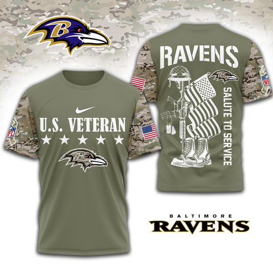 Premium NFL x BAL Salute To Service 3D Shirt DATND TANTD