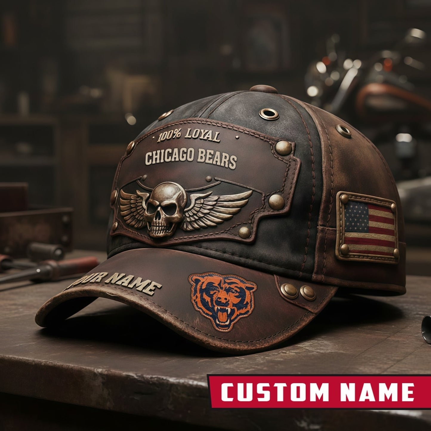 Premium NFL X CHI Harley-Davi Vintage Cap NDT NHM