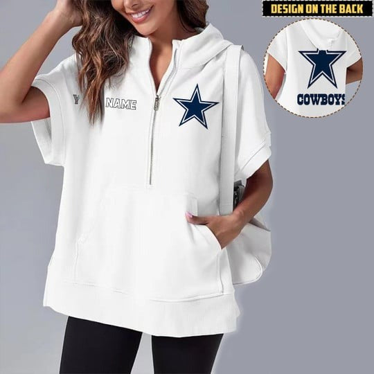 PREMIUM NFL X DC Short Sleeve Hooded Sweatshirt NDT LVH